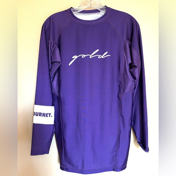 GOLD‎ Men's For the Journey, Foundation Rash Guard Jujitsu Shirt IBJJF Legal, Lg - Picture 1 of 8